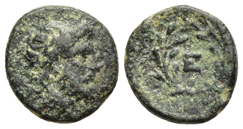 ARGOLIS. Epidauros. Ae (circa 265-255 BC). 

Obv: Laureate and bearded head of A...