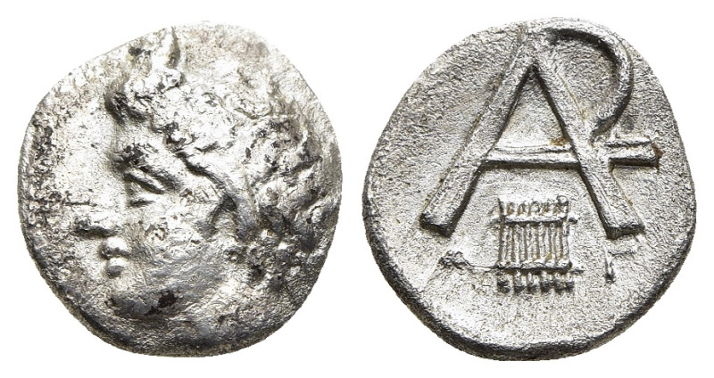 ARKADIA. Arkadian League. Megalopolis. Obol (circa 330-275 BC) 

Obv: Horned hea...