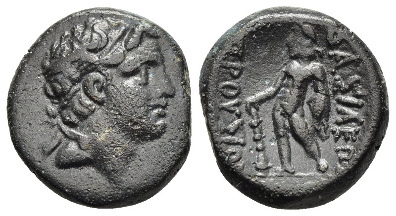 KINGS of BITHYNIA. Prusias II Kynegos (182-149 BC). Ae. Nikomedia.

Obv: Head ri...
