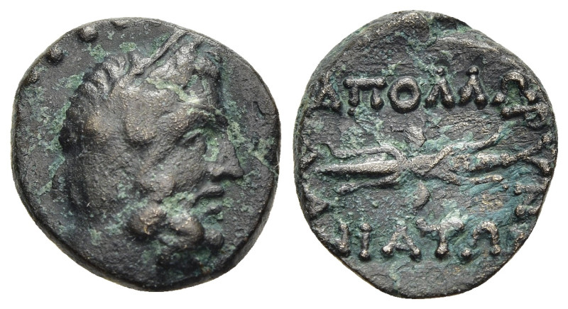 MYSIA. Apollonia ad Rhyndacum. Ae (circa 2nd-1st century BC).

Obv: Laureate hea...