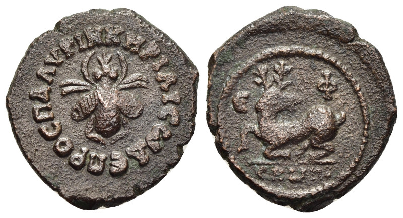 IONIA. Ephesos. Ae Tessera (Circa 1st century AD).

Obv: ΠPOC ΠAΛYPIN KHPIΛIC WΔ...