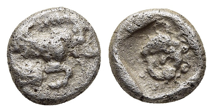 IONIA. Klazomenai. Obol (circa 5th century BC).

Obv: Forepart of winged boar ri...