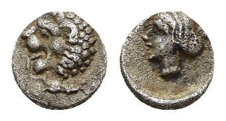 CARIA. Knidos. Hemitetartemorion (circa 500-490).

Obv: Forepart of roaring lion...
