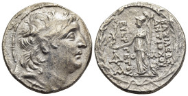 KINGS of CAPPADOCIA. Ariarathes VI Epiphanes Philopator (circa 130-112/0 BC). Tetradrachm, in the names and types of the Seleukid King Antiochos VII. ...