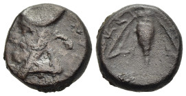 KINGS of ARMENIA MINOR. Mithradates (circa 180s-170s BC). Ae.

Obv: ('mtrdt' in Aramaic) 
Draped bust of Mithradates to left, bearded and wearing upri...