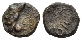 KINGS of ARMENIA MINOR. Mithradates (circa 180s-170s BC). Ae. 

Obv: Draped bust of Mithradates to left, bearded and wearing upright bashlyk tied with...