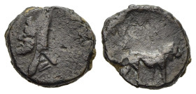 KINGS of ARMENIA MINOR. Mithradates (circa 180s-170s BC). Ae.

Obv: Draped bust of Mithradates to left, bearded and wearing upright bashlyk tied with ...