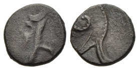 KINGS of ARMENIA MINOR. Mithradates (circa 180s-170s BC). Ae.

Obv: Draped bust of Mithradates to left, bearded and wearing upright bashlyk tied with ...