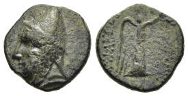 KINGS of SOPHENE. Arkathias I (after circa 150 BC). Ae. Arkathiokerta (?). 

Obv: Draped bust of Arkathias I to left, wearing upright bashlyk tied wit...