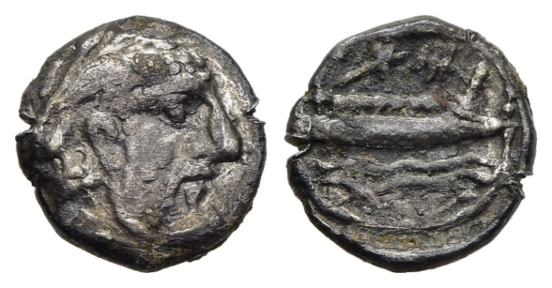 PHOENICIA. Arados. Obol (circa 380-351/0 BC). 

Obv: Laureate head of marine dei...