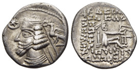 KINGS of PARTHIA. Phraates IV (irca 38-2 BC). Drachm. Rhagai.

Obv: Diademed and draped bust left; to right, crowning eagle left; to left, star withi ...