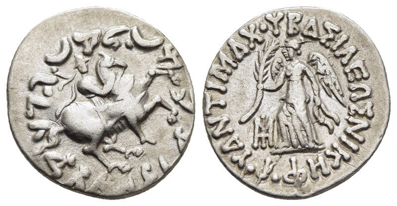 BAKTRIA. Indo-Greek Kingdom. Antimachos II Nikephoros (Circa 160-155 BC). Drachm...