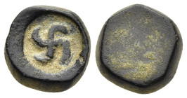 INDIA. Post-Mauryan (Punjab). Taxila (local coinage). Ae (circa 1st century BC). Taxila city state (Pushkalavati).

Obv: Swastika turning right in rou...