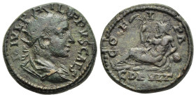 MOESIA INFERIOR. Marcianopolis. Philip II (Caesar, 244-247). Ae. 

Obv: M IVL PHILIPPVS CAES
Radiate, draped and cuirased bust right.
Rev: COL FL PAC ...