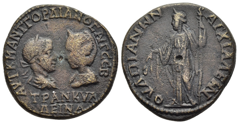 THRACE. Anchialus. Gordian III, with Tranquillina (238-244). Ae.

Obv: AVT K M A...