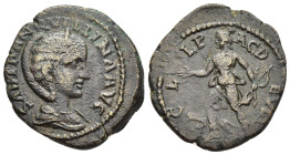 THRACE. Deultum. Tranquillina (Augusta, 241-244). Ae.

Obv: SAB TRANQVILLINA AVG 
Draped bust right, wearing stephane. 
Rev: COL FL PAC DEVLT
Artemis ...