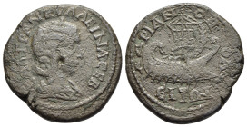 THRACE. Hadrianopolis. Tranquillina (Augusta, 241-244). Ae.

Obv: CAB TPANKVΛΛEINA CEB
Draped bust right, wearing stephane.
Rev: AΔPIANOΠOΛЄITΩN
Galle...