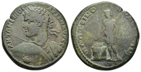 THRACE. Plotinopolis. Caracalla (197-218). Ae.

Obv: AVT K M AVP CЄ ANTΩNЄINOC.
Laureate, draped and cuirassed bust left, holding shield and spear.
Re...
