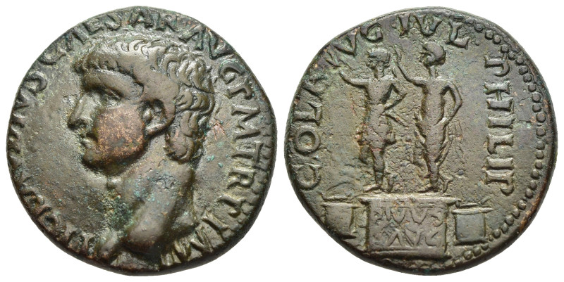 MACEDON. Philippi. Claudius (41-54). AE.

Obv: TI CLAVDIVS CAESAR AVG P M TR P I...