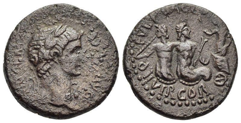 CORINTHIA. Corinth. Nero (54-68) Ae, M. Aci. Candidus and Q. Fulvius Flaccus, du...