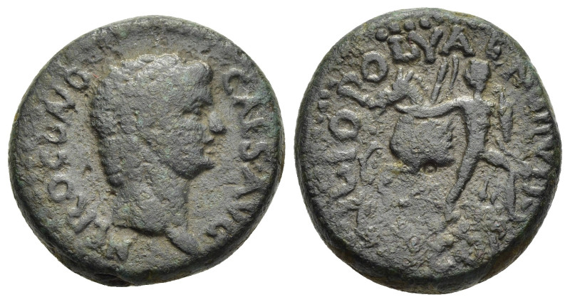 CORINTHIA. Corinth. Nero (54-68). Ae, Tiberius Claudius Optatus and Gaius Julius...