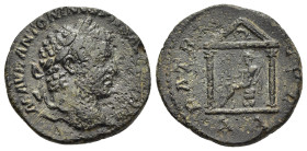 ACHAEA. Patrae. Caracalla (198-217). Ae.

Obv: M AVR ANTONINVS PIVS AVG GERM.
Laureate head right.
Rev: PATR COL A A
Distyle temple, containing Hermes...