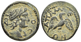 PHRYGIA. Apameia. Pseudo-autonomous (mid 3rd century). AE.

Obv: ΔΗΜΟС.
Diademed and draped youthful bust of Demos right.
Rev: ΑΠΑΜЄΩΝ.
Eagle standing...