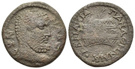PHRYGIA. Synnada. Pseudo-autonomous. Time of Trajanus Decius (249-251). Ae.

Obv: CYNNAΔEΩN.
Bearded head of Herakles or Thymnaros right.
Rev: ΑΔΡΙΑΝΙ...