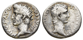CAPPADOCIA. Caesarea. Germanicus with Divus Augustus (Caesar, 15 BC-19 AD). Drachm.

Obv: DIVVS AVGVSTVS.
Radiate head of Augustus left.
Rev: GERMANIC...