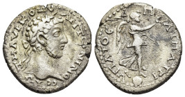 CAPPADOCIA. Caesarea. Commodus (177-192). Didrachm.

Obv: ΑΥΤ Μ ΑΥΡ ΚΟΜΟ ΑΝΤWNINOC C.
Laureate head right.
Rev: YΠATOC Γ ΠAT ΠATPI.
Nike standing righ...