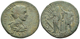 CILICIA. Seleucia ad Calycadnum. Gordian III (238-244). Ae.

Obv: ANTΩNIOC ΓOPΔIANOC CЄBATOC
Radiate, draped and cuirassed bust right; c/m: V within i...