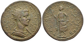 CILICIA. Tarsus. Philip I 'THE ARAB' (244-249). Ae.

Obv: AVT KAI IOYΛ ΦIΛIΠΠON ЄYT ЄYC CЄB / Π - Π
Radiate, draped and cuirassed bust right.
Rev: TAP...