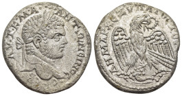 SELEUCIS & PIERIA. Antioch. Caracalla (198-217). Tetradrachm.

Obv: AVT K M A ANTΩNЄINOC CЄB.
Laureate head right.
Rev: ΔHMAPX ЄΞ YΠATOC TO Δ.
Eagle s...