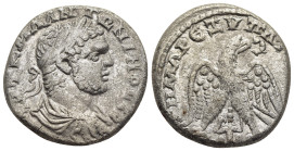 PHOENICIA. Ace-Ptolemais. Caracalla, 198-217. Tetradrachm. 

Obv: ΑΥΤ Κ Μ Α ΑΝΤΩΝΙΝΟC CΒ 
Laureate, draped and cuirassed bust of Caracalla to right, s...