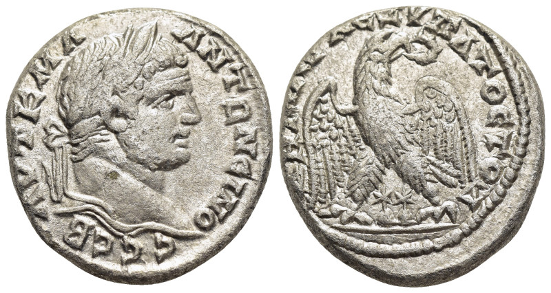 PHOENICIA. Ace-Ptolemais. Caracalla (198-217). Tetradrachm.

Obv: AYT K M ANTΩNI...