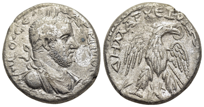 PHOENICIA. Aradus. Macrinus (217-218). Tetradrachm.

Obv: ΑVΤ ΚΑ Μ Ο C ΜΑΚΡΙΝΟC ...