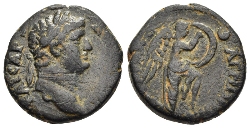 JUDAEA. Caesarea Maritima. Domitian (81-96) with Agrippa II (49/50-94/95). Ae.

...