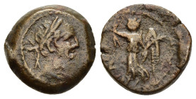 EGYPT. Alexandria. Vespasian (69-79). Obol.

Obv: Laureate head right.
Rev: Nike advancing left, holding wreath and palm.

RPC 2760 (year 8). Dattari-...