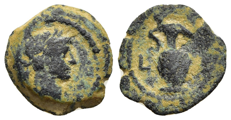 EGYPT. Alexandria. Hadrian (117-138). Dichalkon, RY 7? (122/123).

Obv: Laureate...