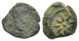 EGYPT. Alexandria. Hadrian (117-138). Dichalkon. Dated RY 11 (126/7).

Obv: Laureate head right.
Rev: L ΙΑ.
Eight-rayed star.

Dattari (Savio) 1942; R...
