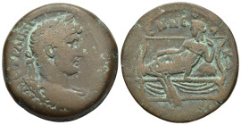 EGYPT. Alexandria. Hadrian (117-138). Drachm, RY 19 (134/135).

Obv: Laureate, draped and cuirassed bust right.
Rev: L Tyche reclining on lectisterniu...