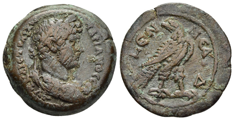 EGYPT. Alexandria. Hadrian (117-138). Diobol, RY 19 (134/135).

Obv: Laureate, d...