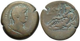 EGYPT. Alexandria. Hadrian (117-138). Drachm, RY 21 (136/137).

Obv: Laureate, draped and cuirassed bust right. 
Rev: Nilus reclining on crocodile, le...