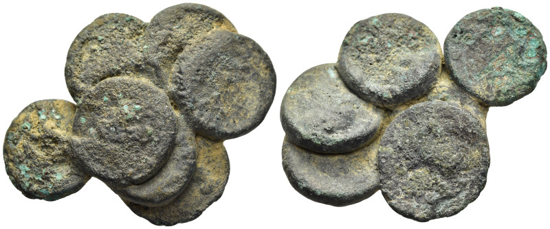 ROMAN PROVINCIAL. A lump of seven molten bronze coins (ca. 2nd-3rd century AD).
...