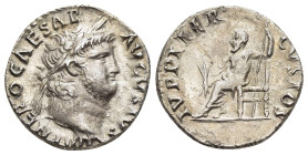 NERO (54-68). Denarius. Rome.

Obv: NERO CAESAR AVGVSTVS.
Laureate head right.
Rev: IVPPITER CVSTOS.
Jupiter seated left on throne, holding thunderbol...