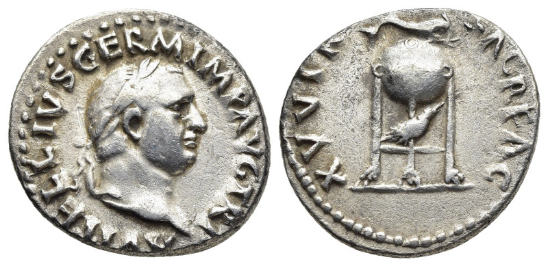 VITELLIUS (69). Denarius. Rome.

Obv: A VITELLIVS GERM IMP AVG TR P.
Laureate he...