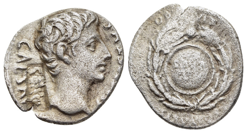 A Denarius from an uncertain mint in Spain, possibly Colonia Patricia, counterma...