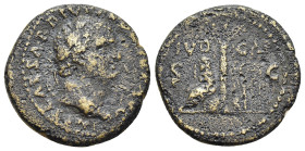 TITUS (79-81). Semis. Uncertain mint in Thrace. "Judaea Capta" commemorative.

Obv: IMP T CAESAR DIVI VESPAS F AVG
Laureate head right.
Rev: IVD - CAP...