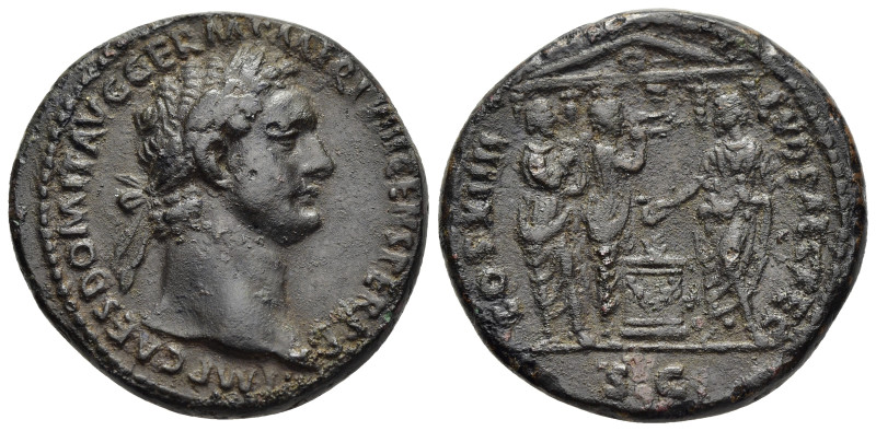 DOMITIAN (81-96). As, saecular games issue. Rome.

Obv: IMP CAES DOMIT AVG GERM ...