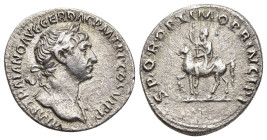 TRAJAN (98-117). Denarius. Rome.

Obv: IMP TRAIANO AVG GER DAC P M TR P COS VI P P.
Laureate bust right, with slight drapery.
Rev: S P Q R OPTIMO PRIN...